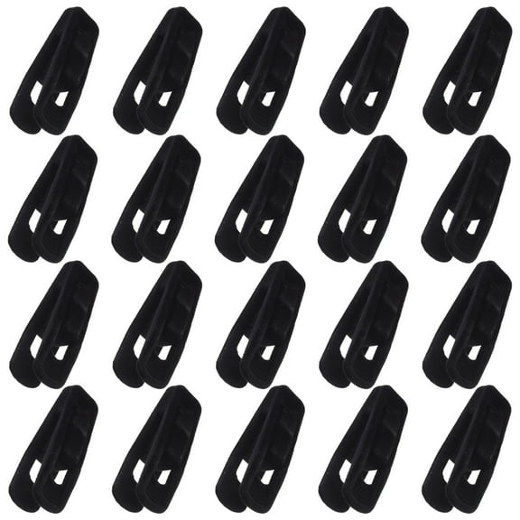 LOLIPPYY 20Pcs Pants Clips for Hangers with Non-slip and Windproof Design Black Plastic