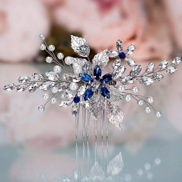 Rhinestone bridal hair comb discount