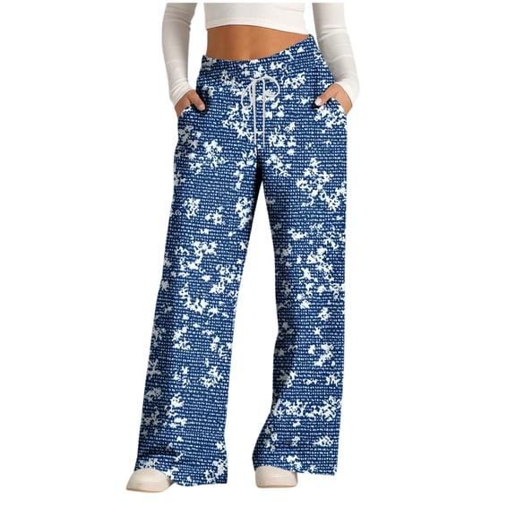Women's Pants Petite,Women's Wide Leg Jeans High Waisted Straight Leg Loose Stretchy Denim Pants Baggy Faux Jean with Pockets