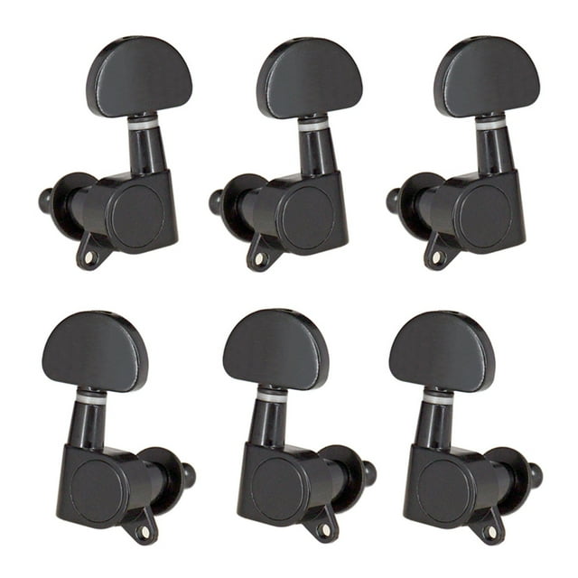 Labymos 6pcs (3L3R) Closed Guitar Tuning Pegs String Tuners Machine Heads Knobs Tuning Keys for Folk Acoustic / Electric Guitar