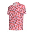 thumbnail image 2 of Balery Strawberry Printed Men’s Short Sleeve Polo Shirt, Midweight Men's Shirt,Golf Polo shirts -Small, 2 of 9