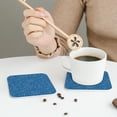 thumbnail image 6 of Pofeuu Blue Star Print Print Leather Coasters Set of 6, Round Cups Mugs Mat Pad for Home Kitchen Heat Resistant Drink Coasters,Square, 6 of 7