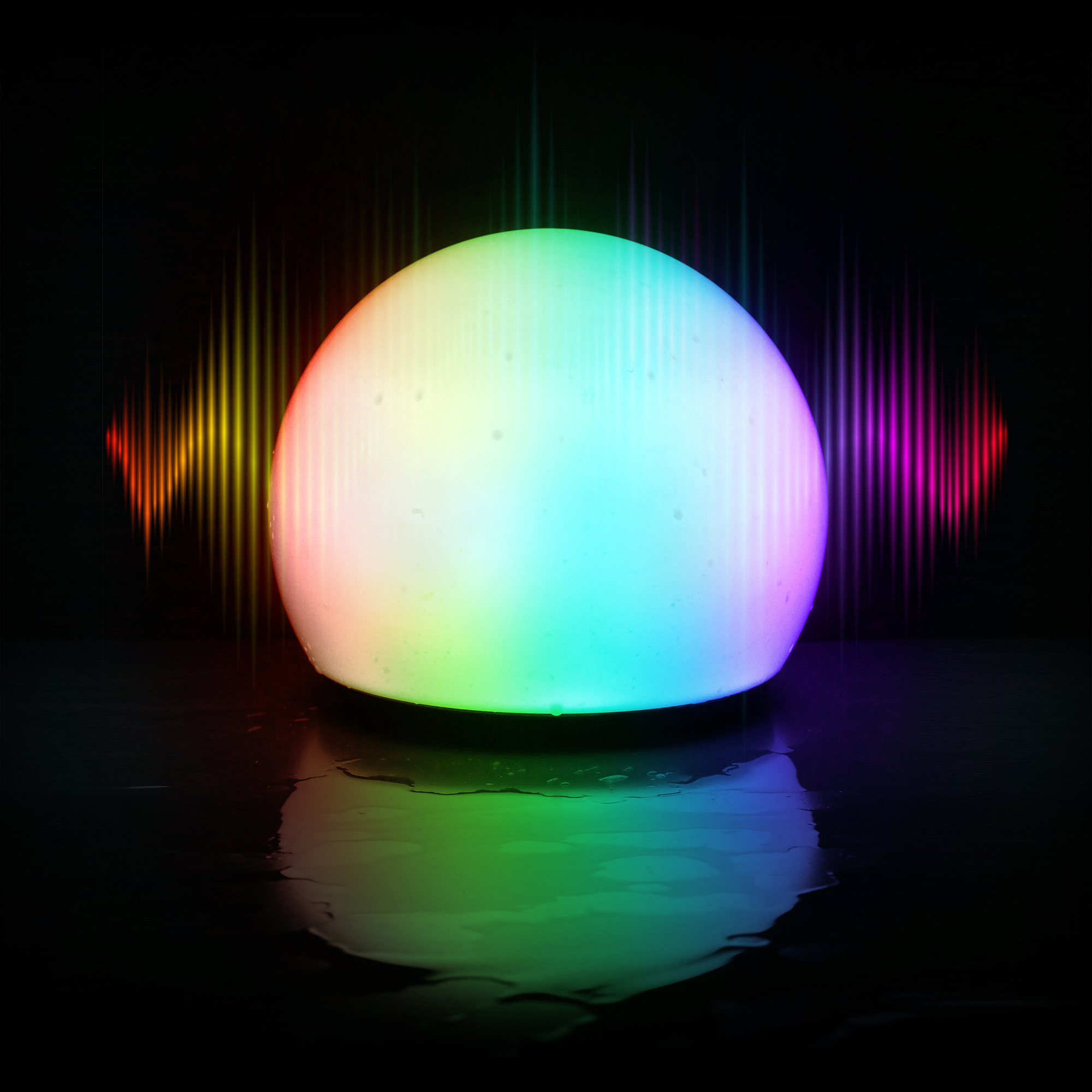 Monster LED 7-inch Orb Color Flow Smart Portable LED Light Ball, Indoor/Outdoor Use, Mobile App Control - image 4 of 6