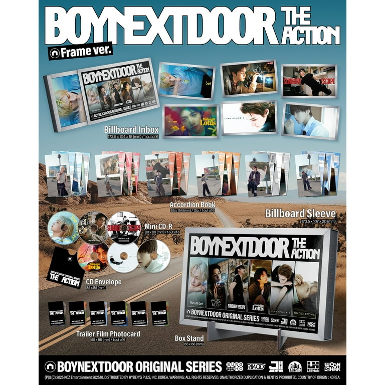 boynextdoor TheAction frame 本体 49枚 未開封 Boynextdoor - BOYNEXTDOOR 5th EP [The Action] [Frame ver.] - Music