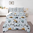 thumbnail image 2 of Manfei Boys Tractor Car Queen Comforter Set, Cartoon Vehicle Bedding Comforter Set, Construction Truck Bedding Set, Lightweight Room Decor, 3-Piece, 2 of 8