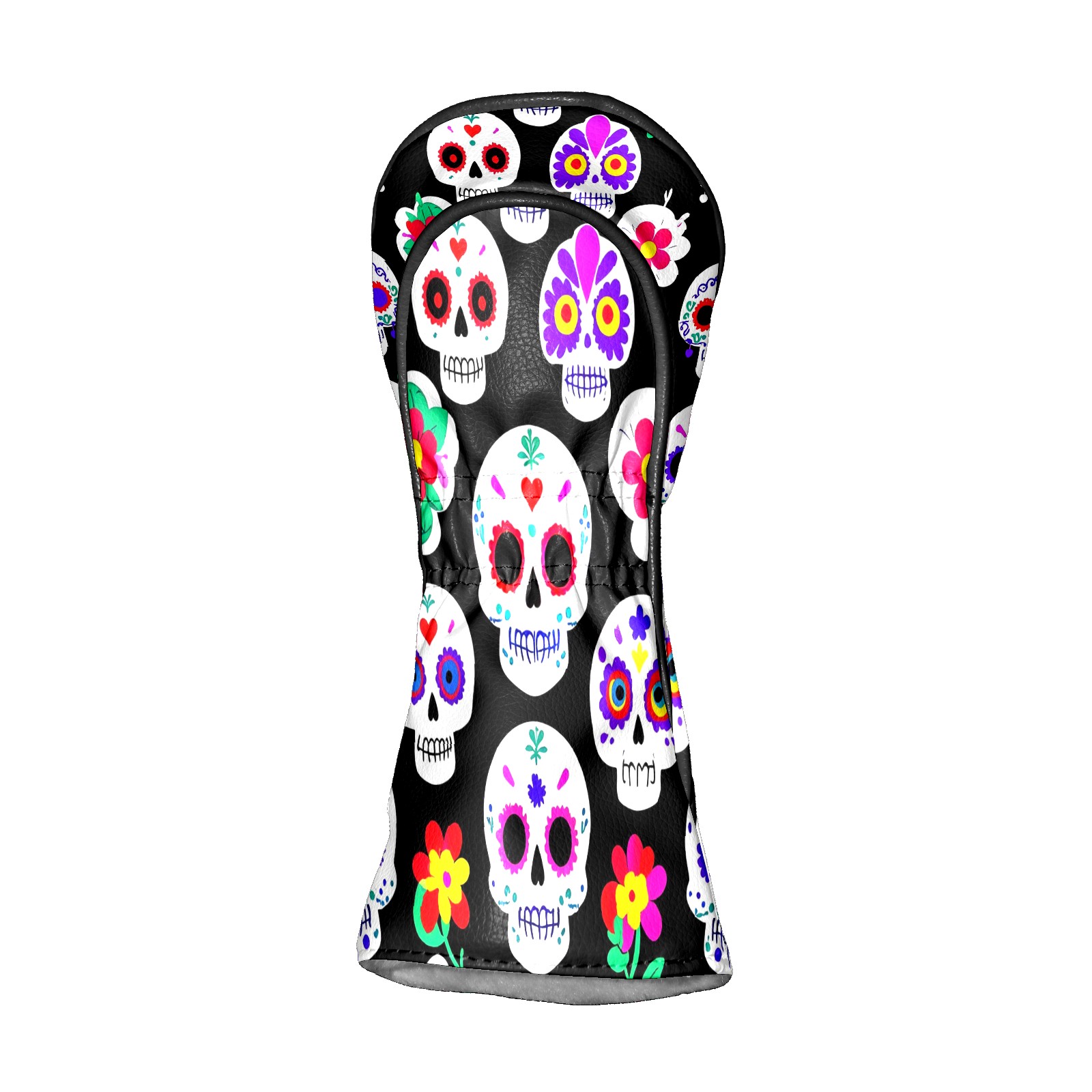 Golf Club Covers, Skeleton Premium PU Leather Driver Hybrid Putter Head Covers with Velvet Lining, Waterproof Golf Gifts for Men Women