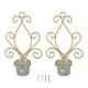 thumbnail image 1 of Candelabros para colgar en la pared, portavelas de Metal duradero de Color dorado para decoración de bodas, 2 uds., 1 of 10