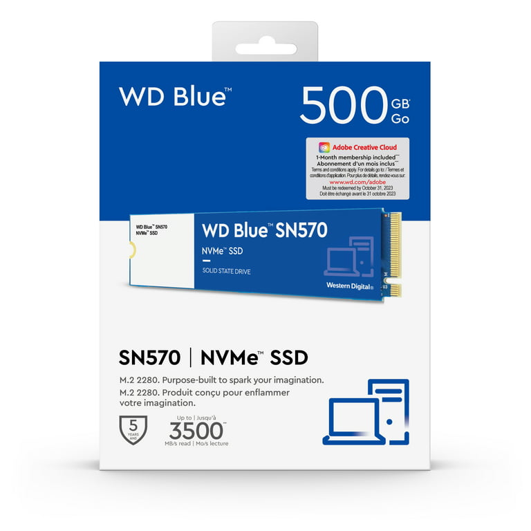 WD Blue 500GB SN570 NVMe SSD - WDBB9E5000ANC-WRSN - Walmart.com