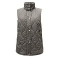 thumbnail image 3 of CHUMUD Women's Puffer Vest Lightweight Quilted Stand Collar Sleeveless Jackets Fall Winter 2025 Button Zip Up Padded Coat, 3 of 7