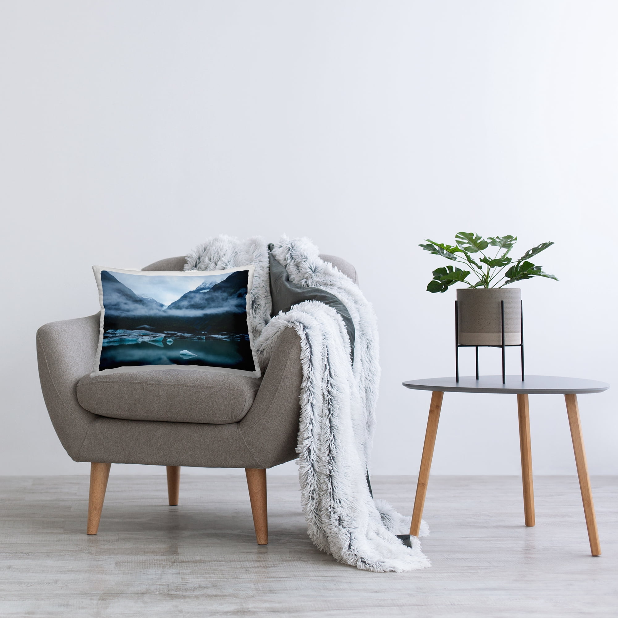 Stupell Industries Winter Glacier Landscape Decorative Printed Throw Pillow, 14 x 20