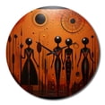 thumbnail image 2 of Designart "African Tribal flow XV" African Tribes Oversized Wall Clock, 2 of 5