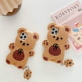 thumbnail image 6 of Kawaii Phone Cases Apply to iPhone 15 Plus,Cute Cartoon Bear Phone Case with Keychain Teddy Bear Phone Case 3D Case Soft Silicone Shockproof Cover Women Girls for iPhone 15 Plus, 6 of 7