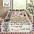 thumbnail image 2 of Letter to My Dad Blanket, Fathers Day Blanket for Dad 60"x50", Father''s Day Birthday Gifts for Dad from Son Daughter, Dads Day Gifts, 2 of 7