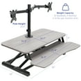 thumbnail image 6 of VIVO Gray 32" Standing Desk Riser with Adjustable Dual 13" to 30" Monitor Mount, 6 of 9