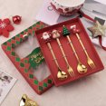 thumbnail image 4 of Juego de cubiertos navideños Gardenne, cucharas y tenedores navideños, vajilla navideña, cabezal de acero inoxidable de superficie lisa, cubiertos decorativos navideños (20 piezas), 4 of 7