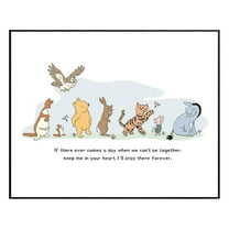 Winnie and Friends Print, Nursery Room Decor, Winnie The Pooh Wall Art, If ever Ever There Comes A Day, A. A. Milne Quote Gift, Boys Girls Baby Nursery Bedroom Decor (Unframed 8"x10")