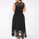 thumbnail image 5 of ICHUANYI Clearance Women's Fashion Casual Solid Color Plus Size Round-Neck Sexy Lace Sleeveless Loose Pullover Dress(Black, XL) ICHUANYI WER2023081003322, 5 of 7