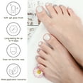 thumbnail image 3 of DUKASOU Toenail Stickers-Semi Cured Gel Toenail Strips-White Moonstone, Long Lasting DIY Salon Nail Art Stickers Kit for Adults, 26 Count, 3 of 7