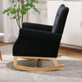 thumbnail image 3 of Seetaras Small Modern Rocking Chair,Velvet Upholstered Accent Chair Contemporary Rocker, Kids Cushioned Relaxing Arm Chair for Nursery, Playroom, Bedroom Living Room, 3 of 9