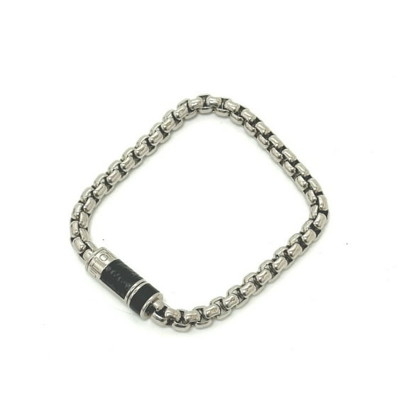 Pre-Owned LOUIS VUITTON M63107 Monogram Eclipse Bracelet Chain Men's Silver (Good)
