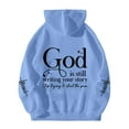 thumbnail image 3 of God Is Still Writing Your Story Hoodies for Women Long Sleeve Christian Hooded Sweatshirt with Pockets Pullover Tops, 3 of 6