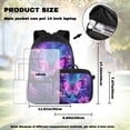 thumbnail image 2 of HUIACONG Kids Backpack Set 4-IN-1 Neon Purple Butterfly for 6-12 Boys Girls Spine Protective School Backpack Detachable Lunch Box Pencil Case Water Bottle Holder Lightweight, 2 of 7