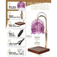 thumbnail image 2 of Funistree Purple Candle Warmer Lamp with Timer,Height-Adjustable Electric Flower Top Down Melter for Jar Candles and Scented Wax, Lotus Wax Warmer Light in Amber, Gift for Women, 2 of 7