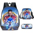 thumbnail image 1 of Sonic Schoolbag Three-piece Set For Primary School Students, Cartoon Backpack For Teenagers-week, 1 of 4