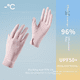 thumbnail image 1 of Guantes de protección solar anti-ultravioleta con sensación fresca de seda helada de verano UPF50 + para mujer, protectores solares de viaje de verano, negros, con absorción de humedad y secado rápido, 1 of 4