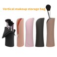 thumbnail image 4 of vnanda Makeup Brush Bag Makeup Brush Organizer Waterproof Vertical Silicone Cosmetic Bag with Zipper Closure for Home Travel Clutter-free Makeup Bag, 4 of 8