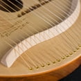 thumbnail image 4 of 16-String Retro Leaf Design Lyre Harp: Portable Small Musical Instrument for Beginners, Soothing Sound, Durable Material, Compact Size, Ideal for Practice & Performance (Special Offer, Slight, 4 of 5