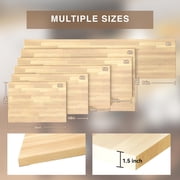 Unfinished Birch Butcher Block Countertop Solid Wood Table Top for DIY Kitchen, Island, Desk, Washer Dryer & Workbench, 1.5 Thick, 25 Width