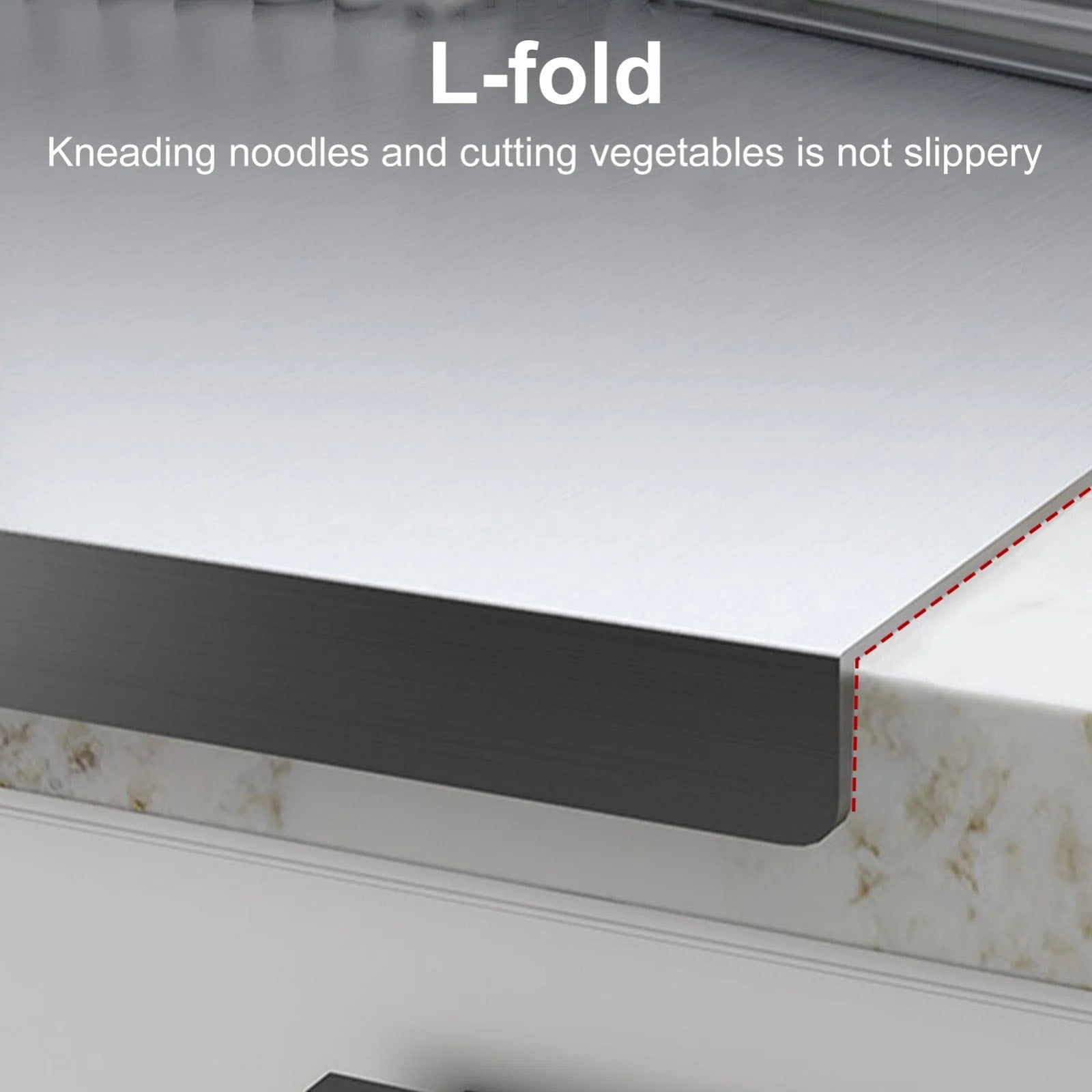 Single Stainless Steel Cutting Board Food Prep Stainless Steel Cutting Board With Lip Stainless Steel Chopping Board Thickened Kitchen Cutting Board Double Sided Non Slip Metal Prep Board