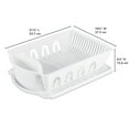 thumbnail image 3 of Sterilite Large 2 Piece Sink Set, Dish Drainer and Drainboard for Plates, Cups, and Flatware, White, 6 Count, 3 of 9