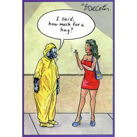 Pictura Hazmat Suit Hug Funny Eric Decetis Birthday Card