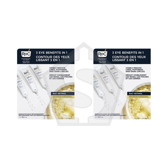RoC Skincare Retinol Correxion Line Smoothing Eye Trio - Pack of 2