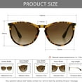 thumbnail image 5 of Lumistal Sunglasses for Women UV Protection Retro Shades Lightweight Classic Daily Sun Glasses Vintage Retro Frame Lightweight Durable Plastic Frame Fashion Sunnies for Women B One Size, 5 of 6