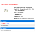 thumbnail image 2 of Rear Right Drum Brake Self Adjuster Repair Kit - Compatible with 1984, 1986 - 1987 Mazda B2000, 2 of 2