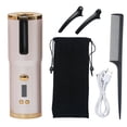 thumbnail image 1 of Pink Automatic USB Hair Curler with 5000mAh Rechargeable Battery, 150-200℃ Adjustable Temperature, Intelligent Constant Heat Protection, 60-Min Working Time, Includes Charging Cable, Comb, Hair, 1 of 7