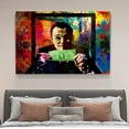 thumbnail image 4 of Wolf of Wall Street Abstract Pastel Black Floating Canvas Poster Bedroom Decor Sports Landscape Office Room Decor Gift,Frame-style,24x36inch(60x90cm), 4 of 8