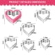 thumbnail image 3 of Juego de cortadores de galletas ByKooc en forma de corazón, 12 piezas, acero inoxidable, 3 of 6