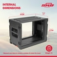 thumbnail image 3 of SKB 8U rSeries Shallow Rolling Rack with Integrated Back Wheels and Pull Handle, 3 of 12