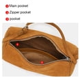 thumbnail image 4 of Genuine Leather Cylinder Bag, Women's Suede Pillow Underarm Shoulder Crossbody Purse, 4 of 5