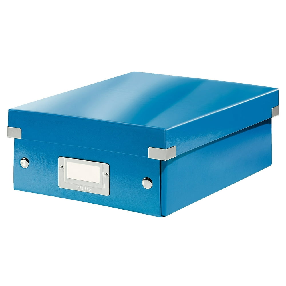 Leitz Click & Store Archive Storage Box Organizer, Small, Blue 8x11x3H
