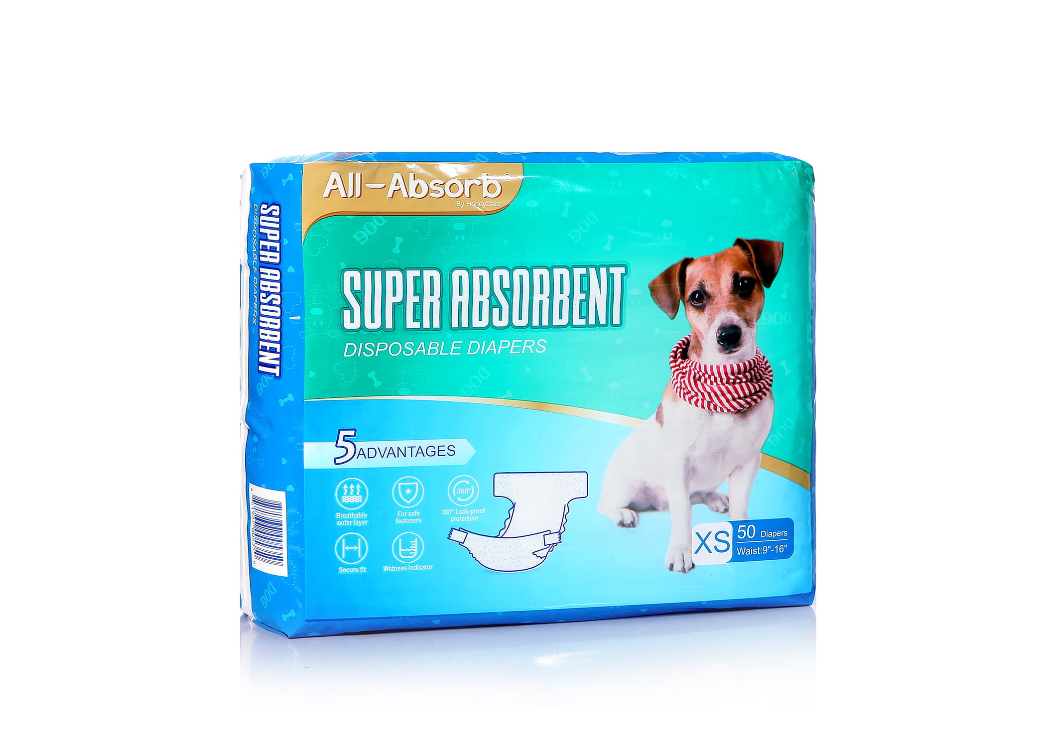 Disposable Dog Diaper Female, XSmall, 50 ct