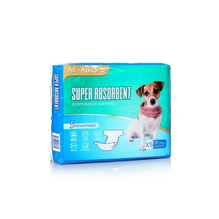 Disposable Dog Diaper Female, X-Small, 50 ct