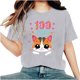 thumbnail image 1 of Camisetas de Cuello de Tripulación de Manga Corta para Mujeres Carta Impresa Camiseta 95% Poliéster 5% Spandex, Manga Corta Cuello Redondo Top Casual para Diario, 1 of 5