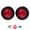 2x Red, variant on 2" Round Trailer 3 LED Clearance Side Marker Lights DOT FMVSS 108 2x Amber IP67