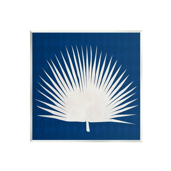 Stupell Industries Fan Palm Leaf Silhouette Graphic Art Unframed Art Print Wall Art, Design by Susan Jill