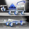 thumbnail image 3 of Push Cart Dolly by Wellmax, Moving Platform Hand Truck, Foldable for Easy Storage and 360 Degree Swivel Wheels with 330lb Weight Capacity, Blue Color, 3 of 8